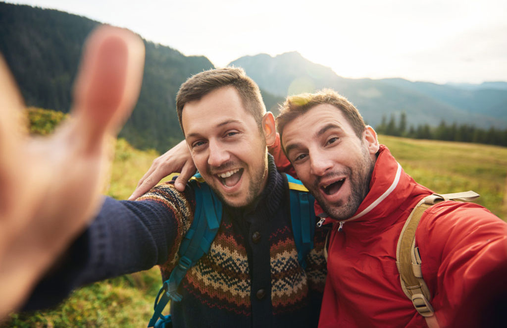 Männer beim Wandern